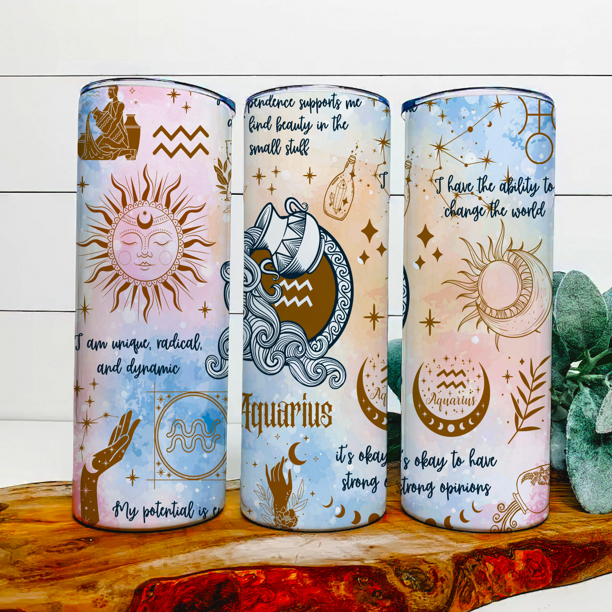 Zodiac sign tumblers