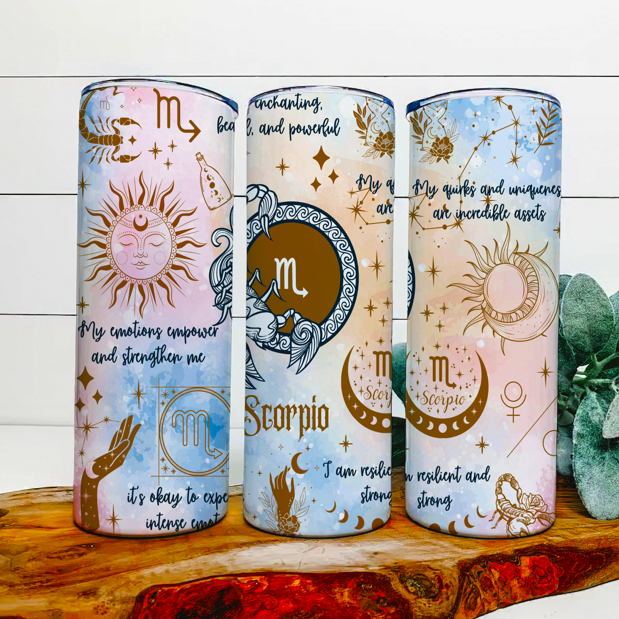Zodiac sign tumblers