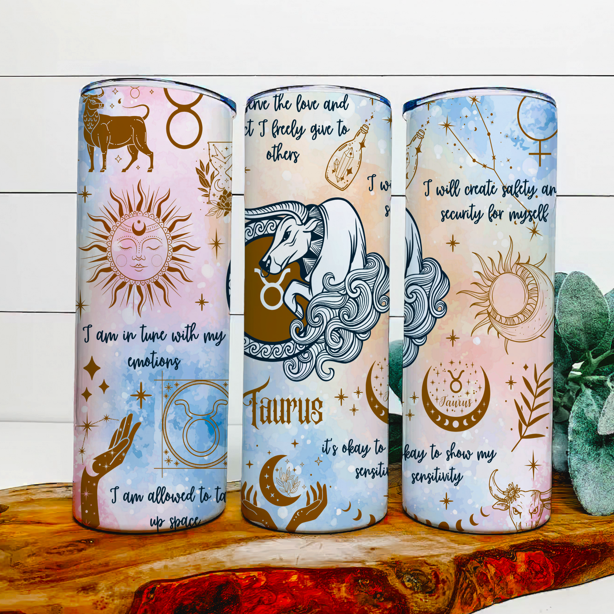 Zodiac sign tumblers