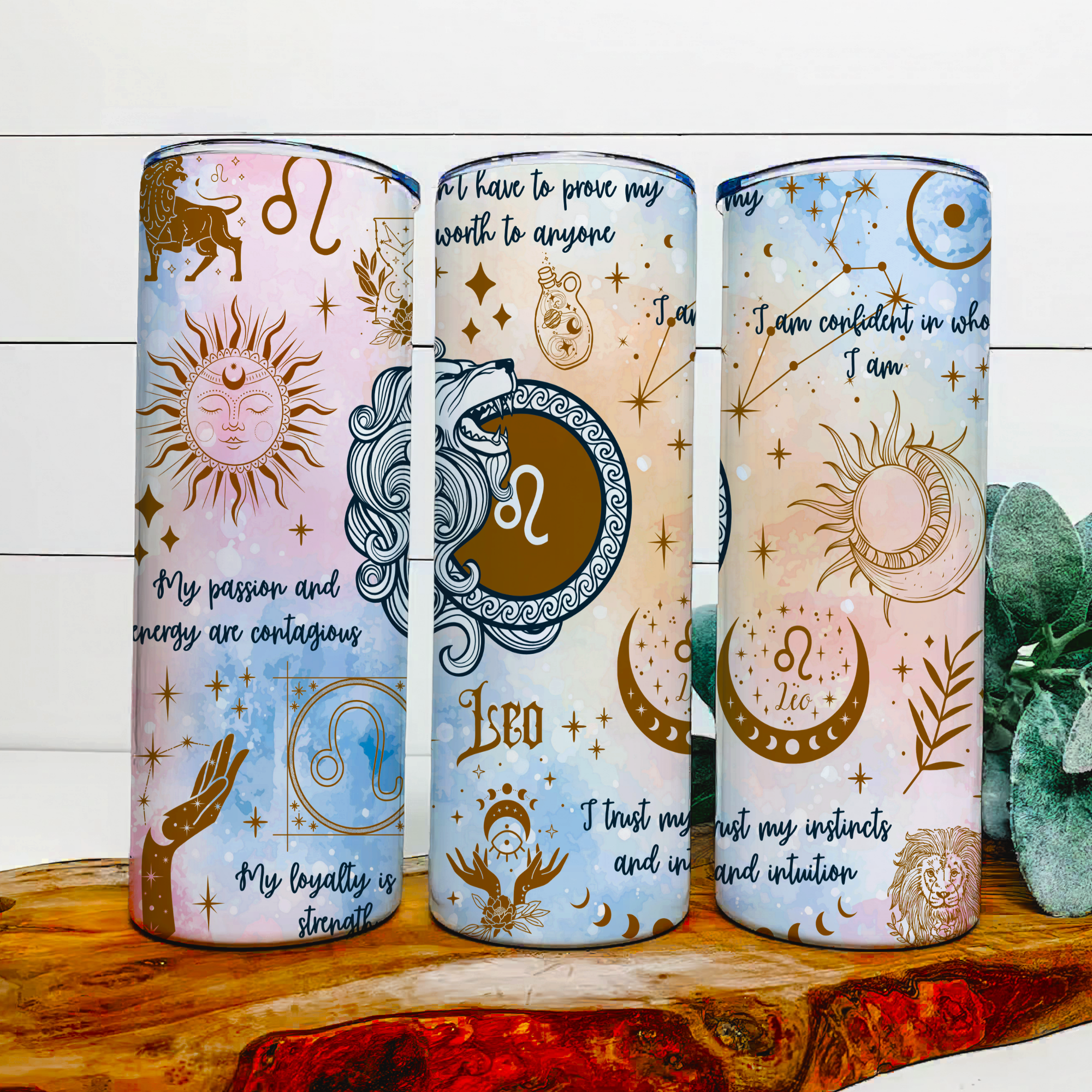 Zodiac sign tumblers