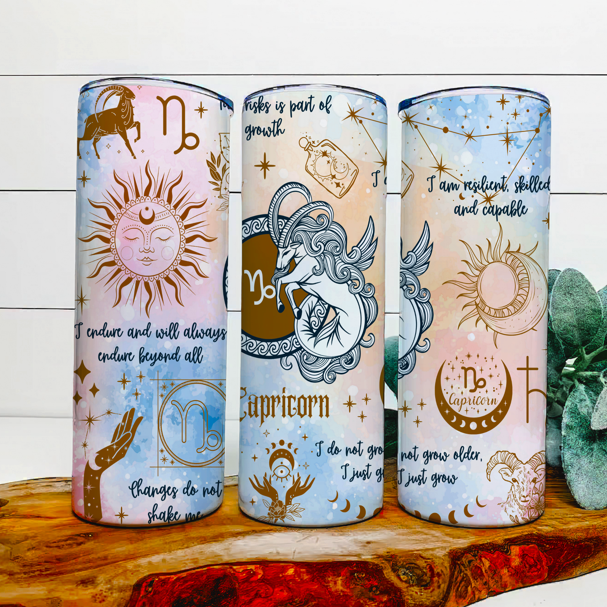 Zodiac sign tumblers