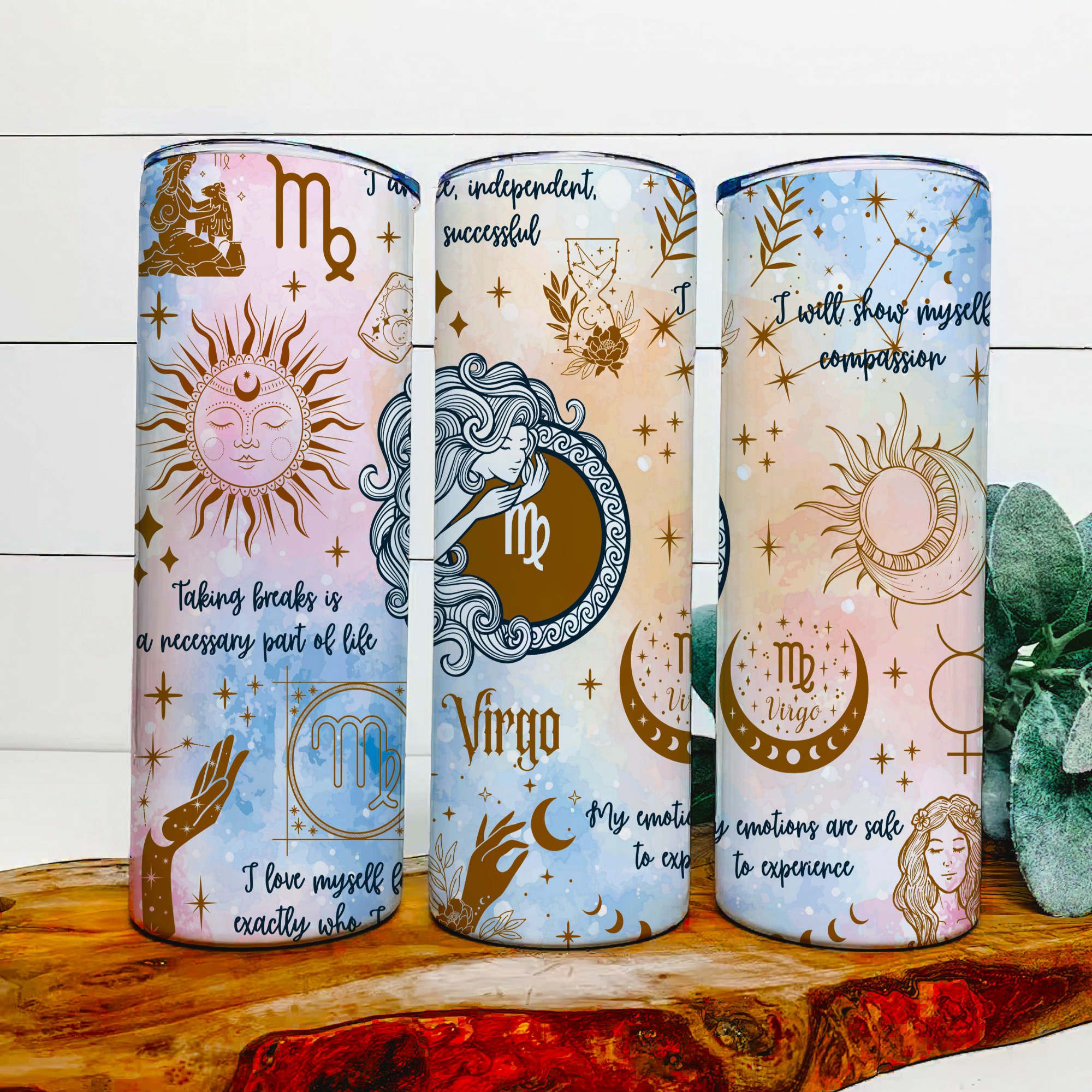 Zodiac sign tumblers