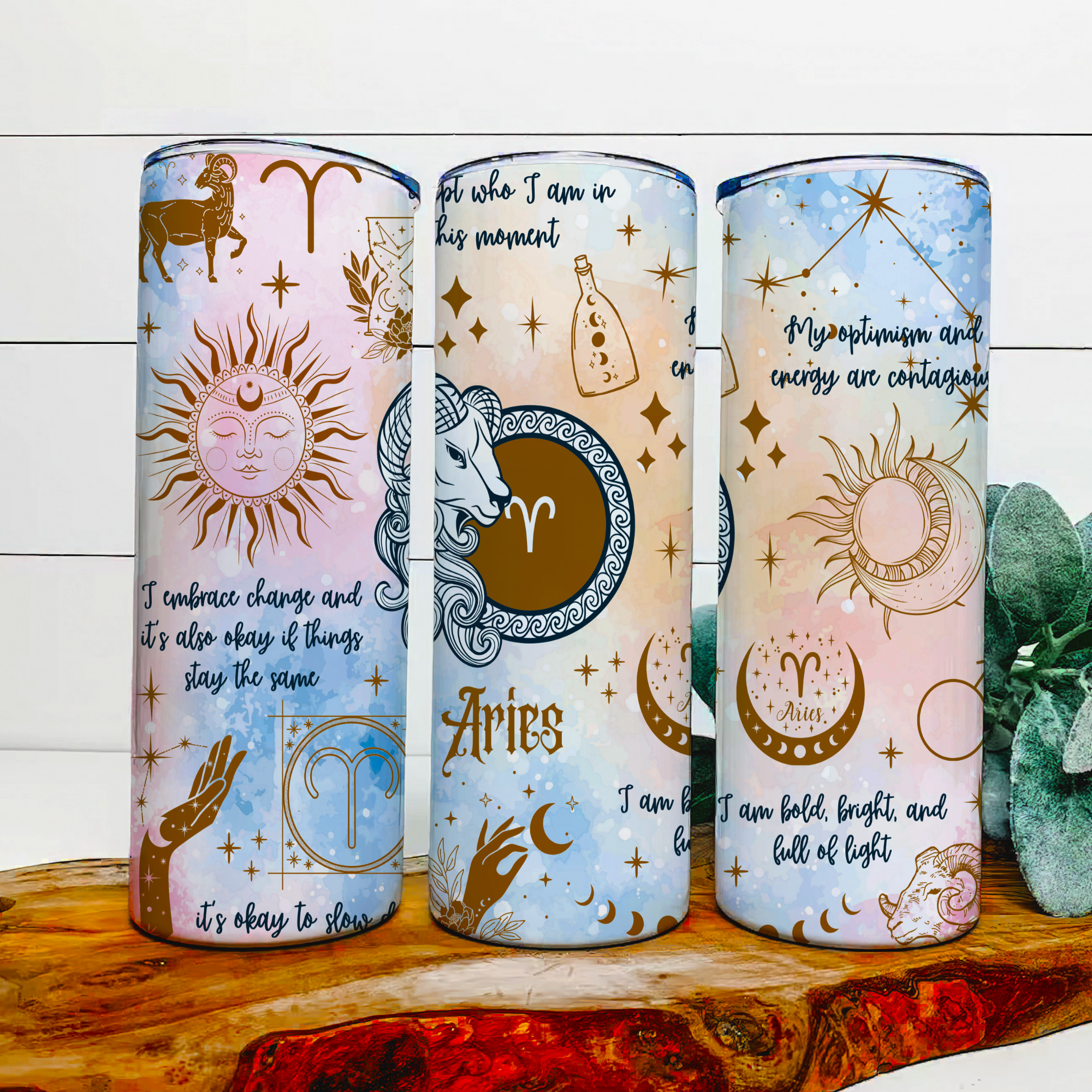Zodiac sign tumblers