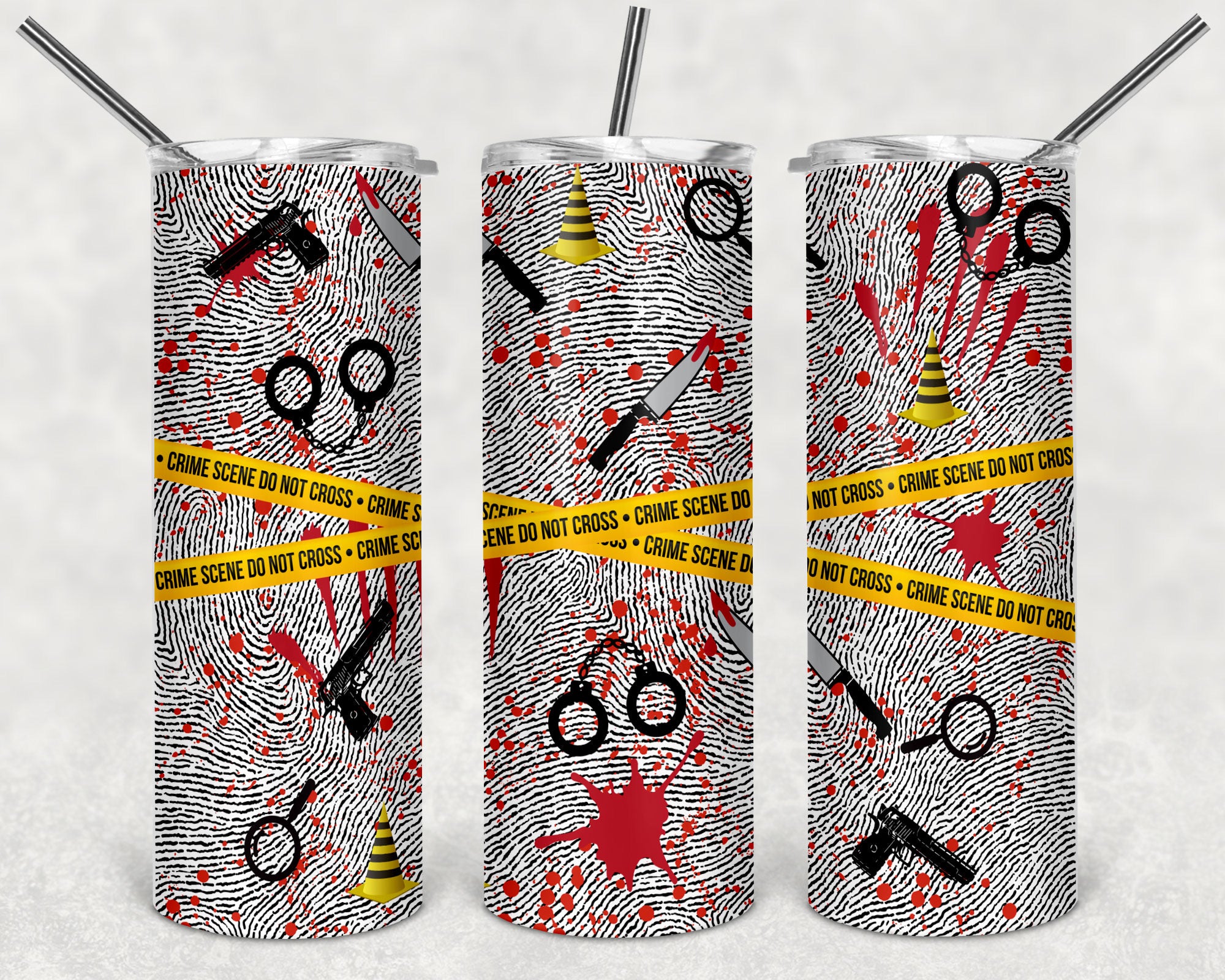 True crime skinny tumblers 20 oz
