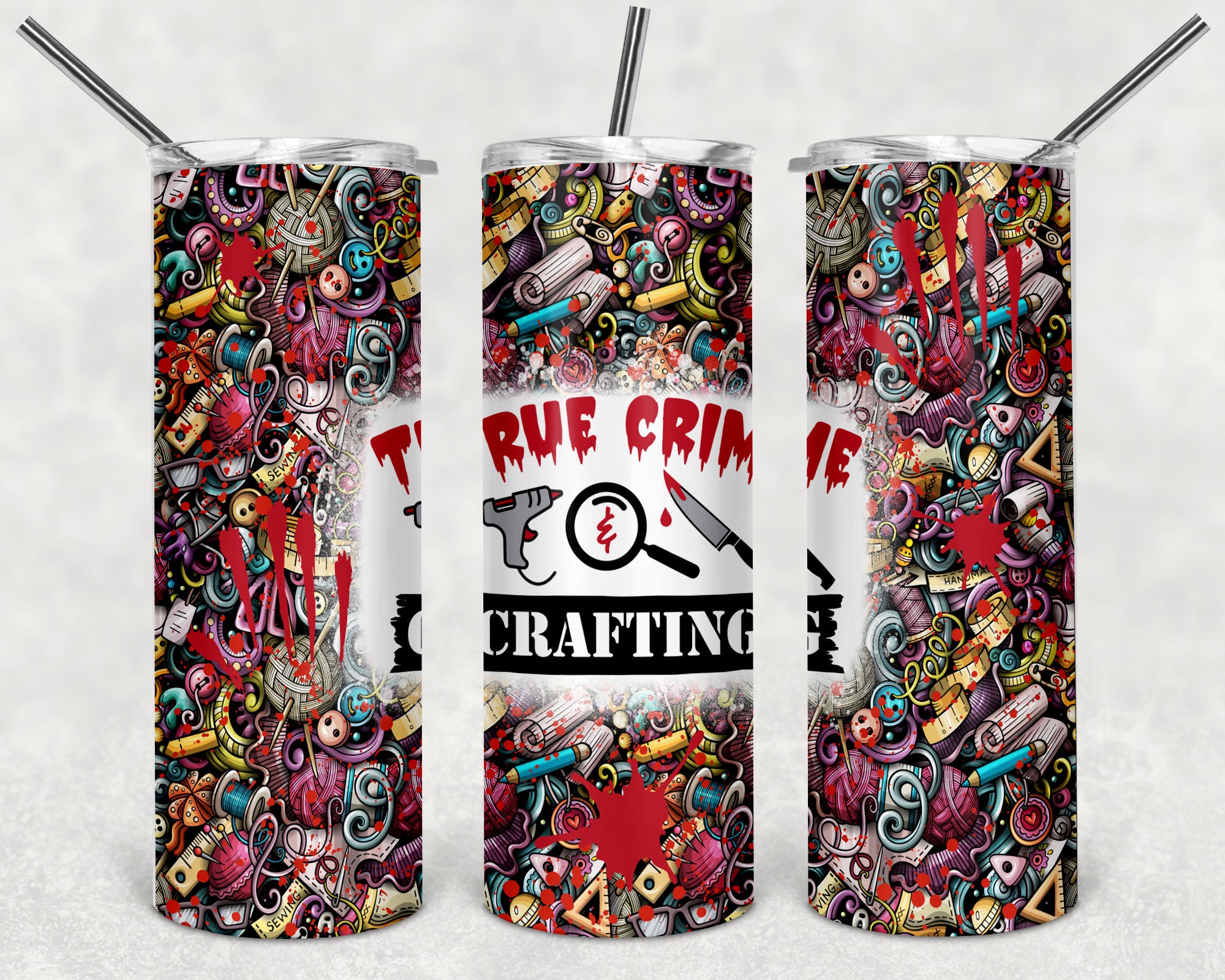 True crime skinny tumblers 20 oz
