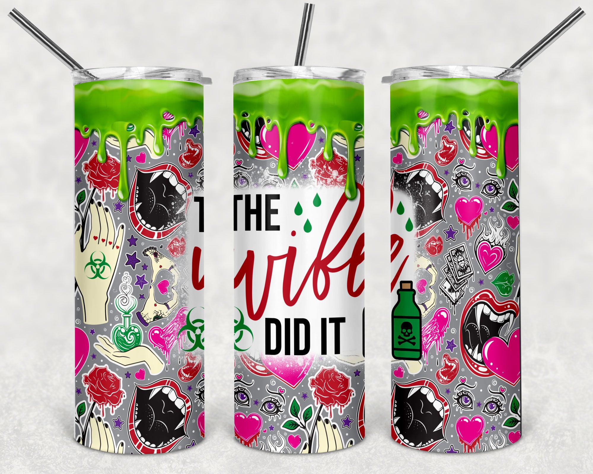 True crime skinny tumblers 20 oz