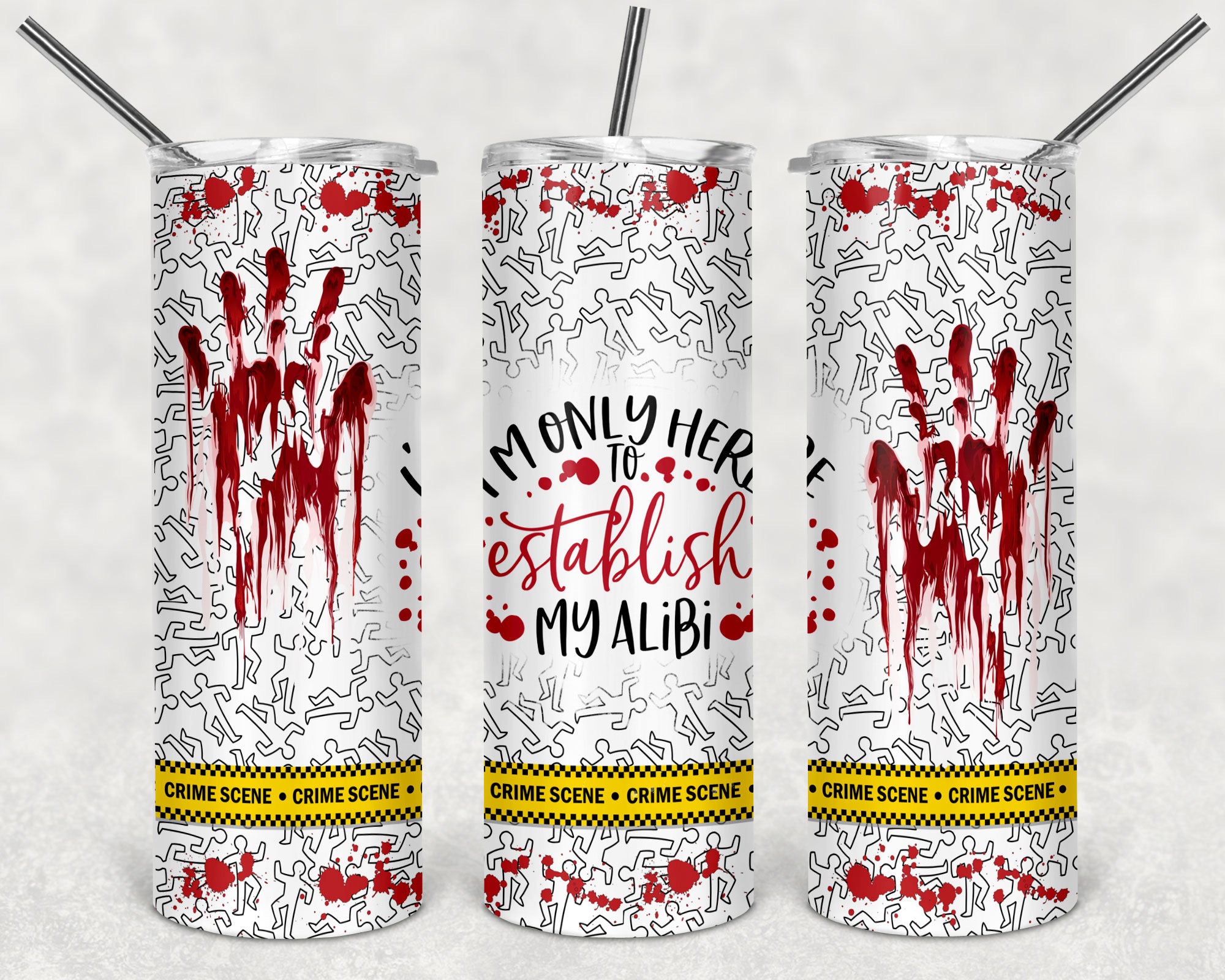 True crime skinny tumblers 20 oz