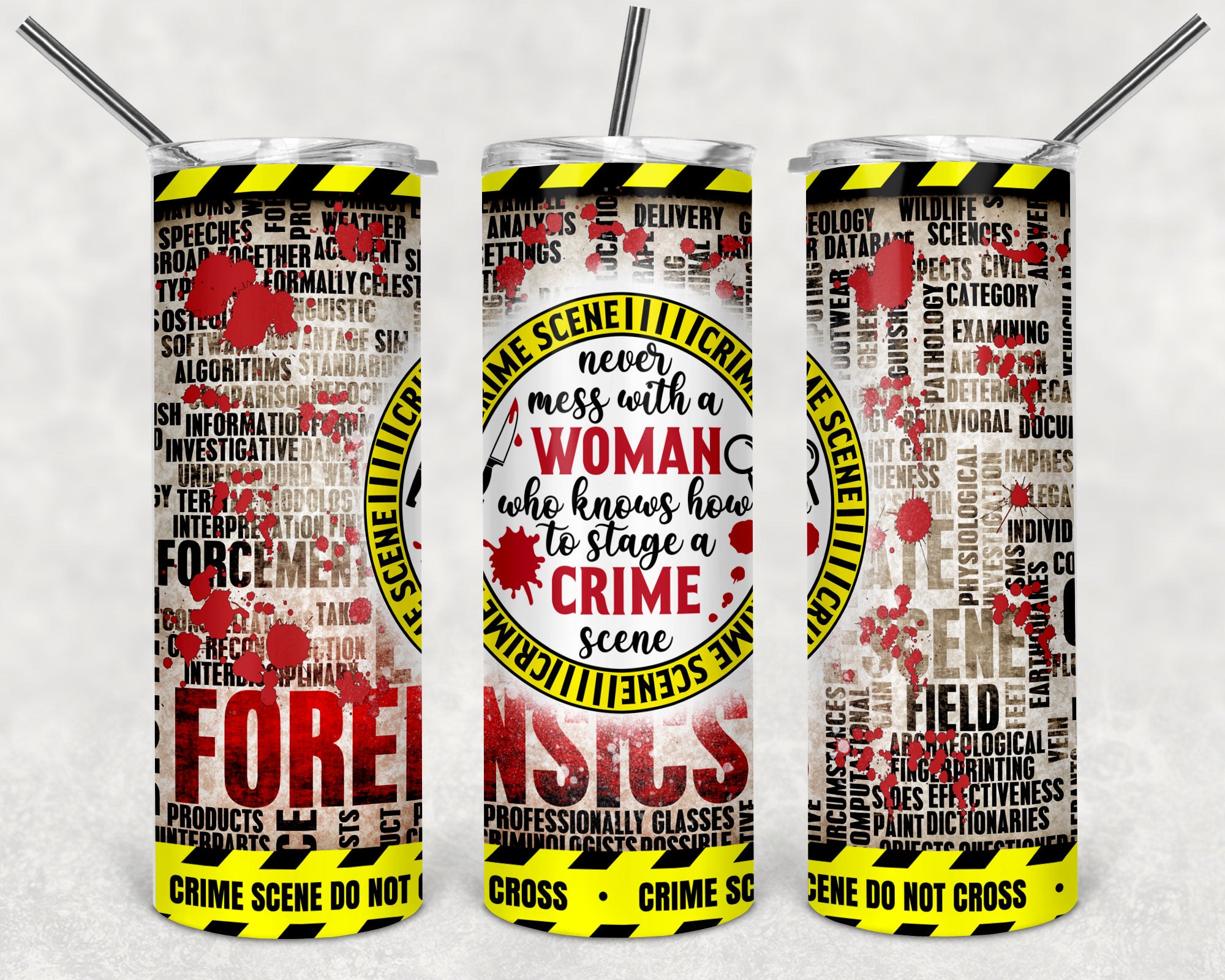 True crime skinny tumblers 20 oz