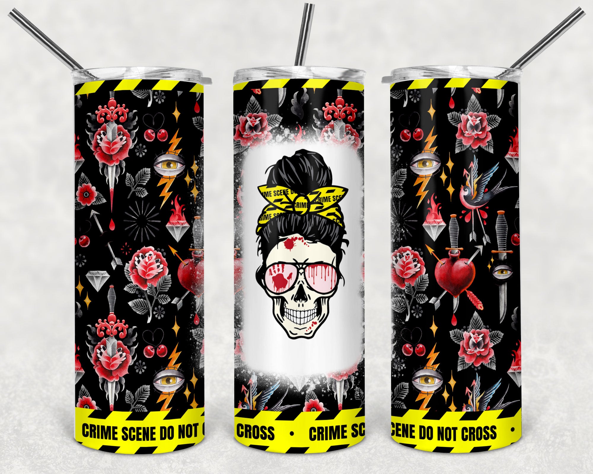 True crime skinny tumblers 20 oz