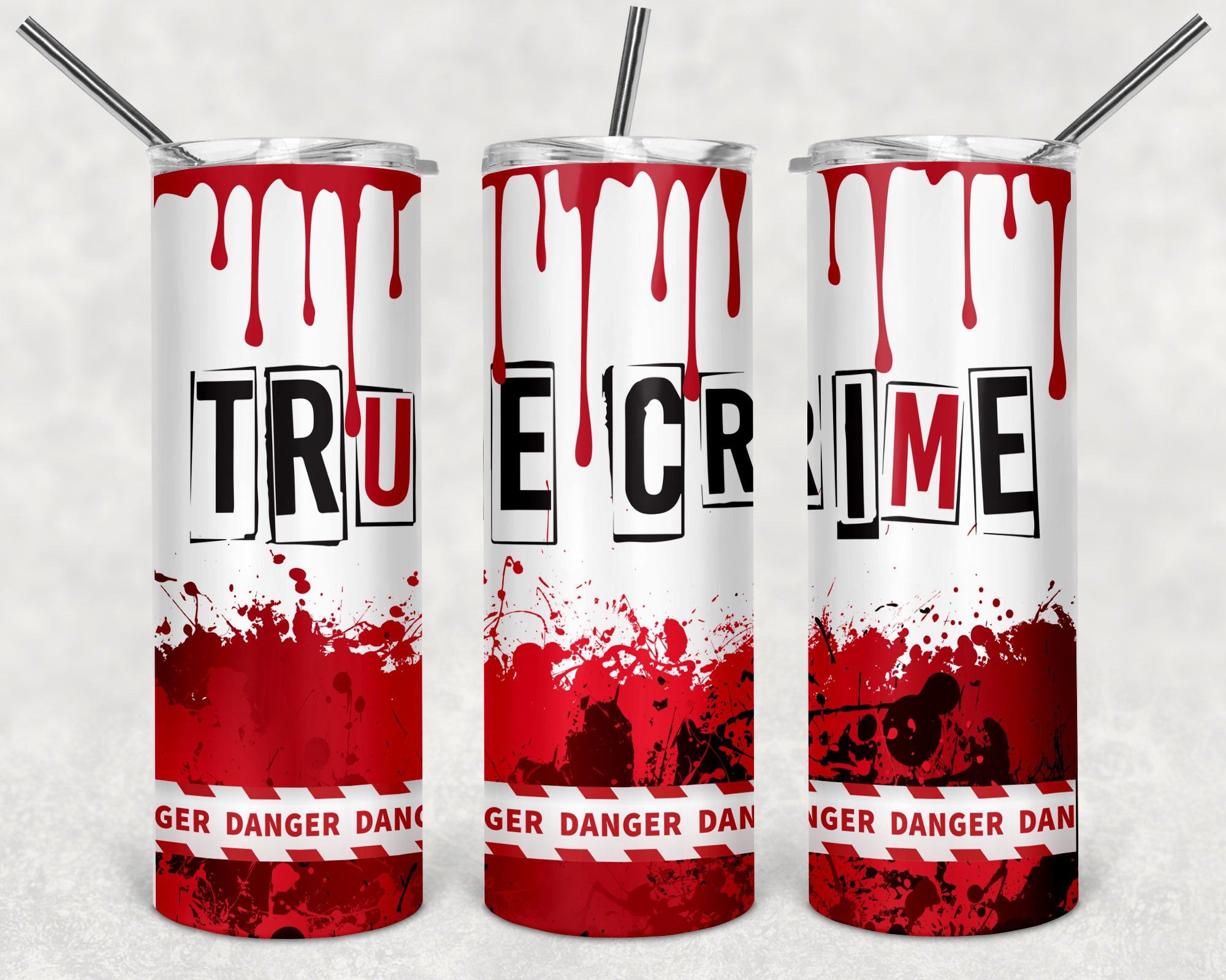 True crime skinny tumblers 20 oz
