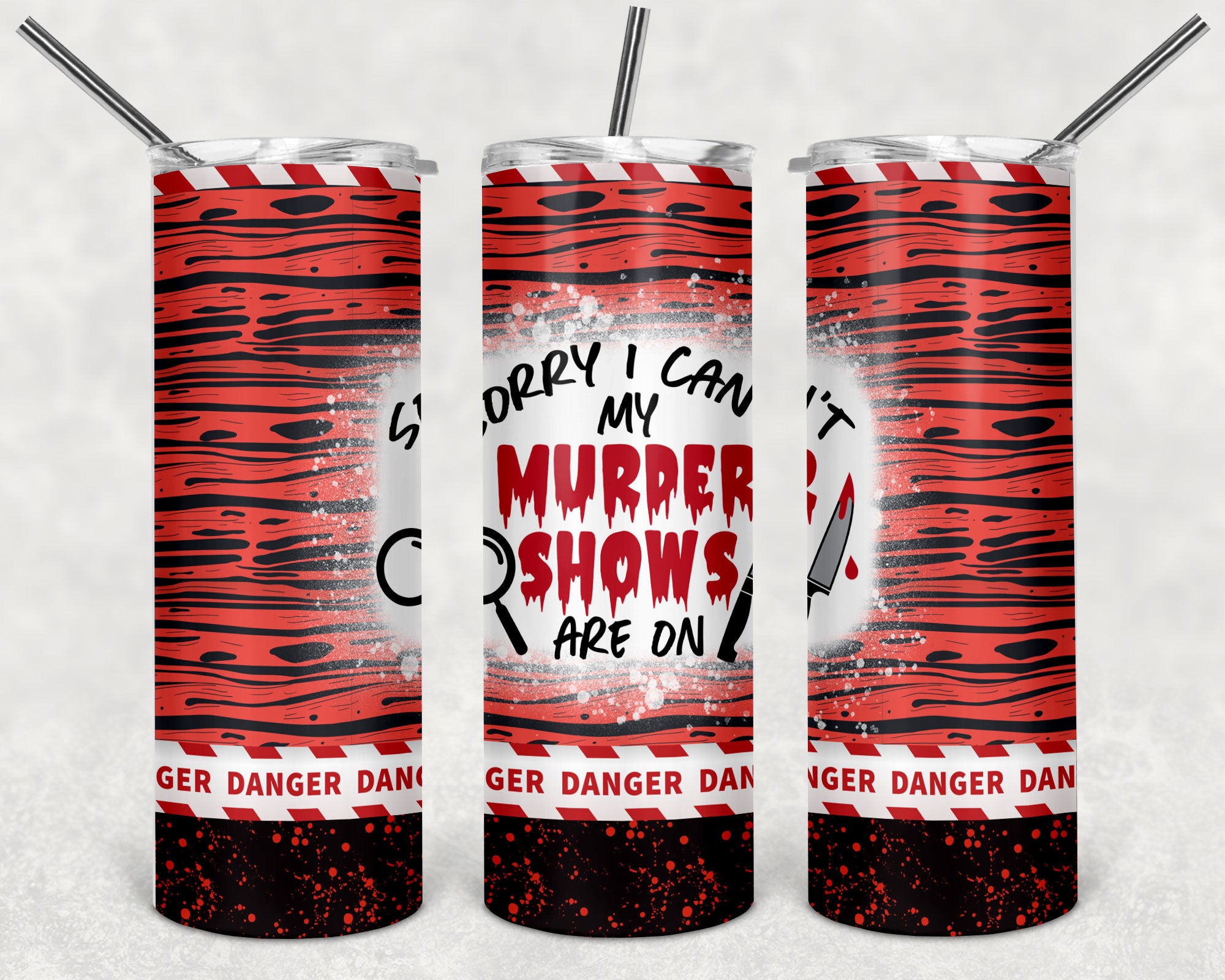 True crime skinny tumblers 20 oz
