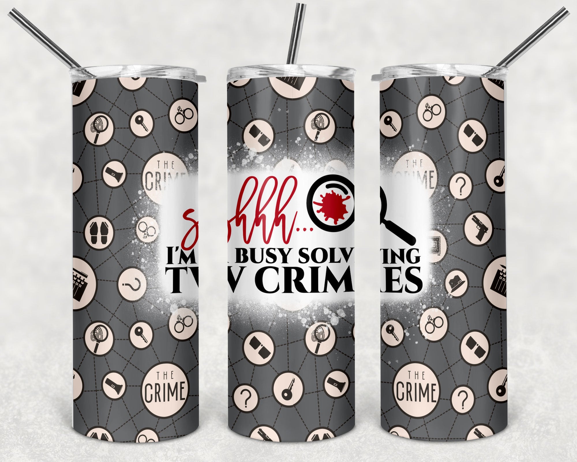 True crime skinny tumblers 20 oz
