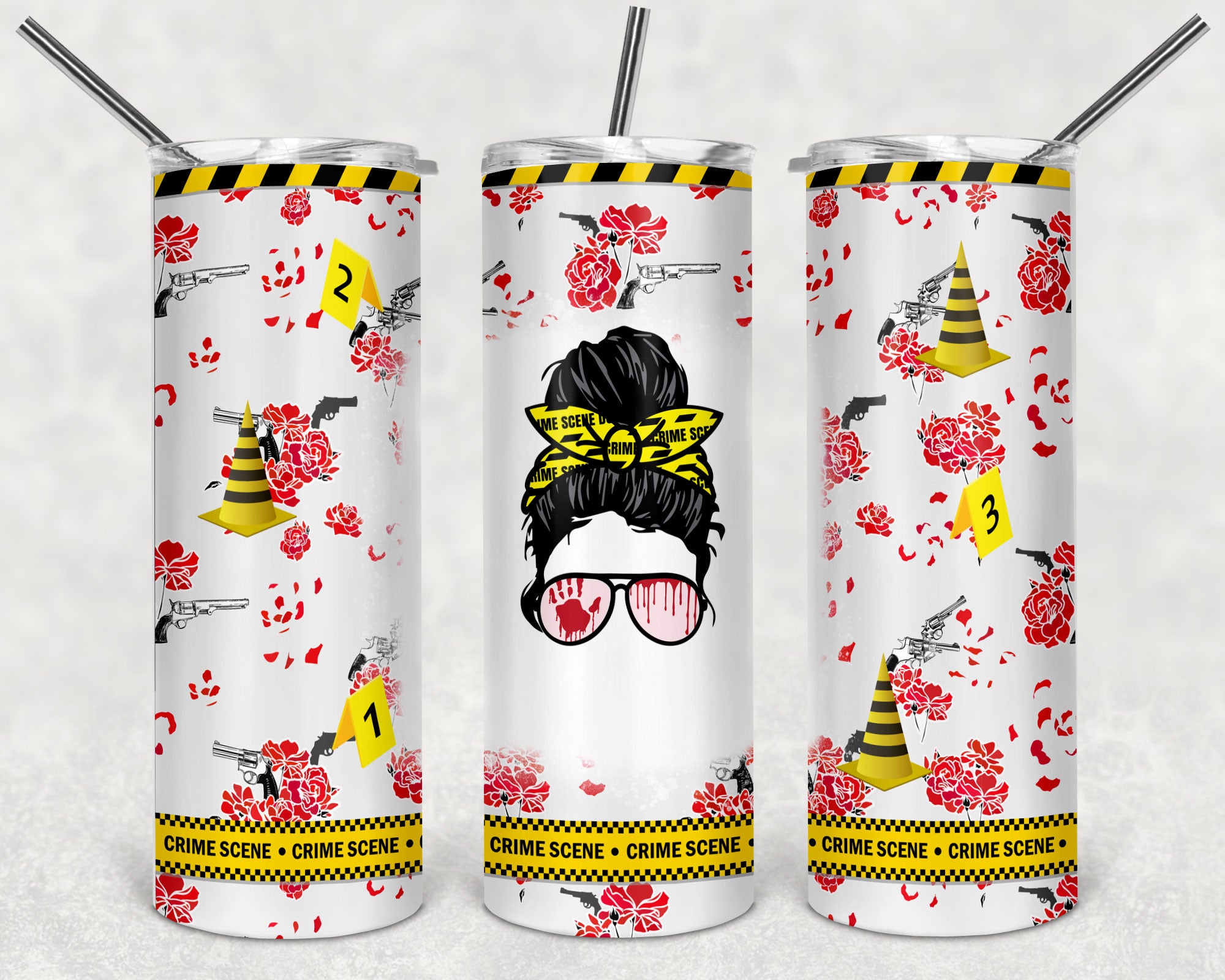 True crime skinny tumblers 20 oz