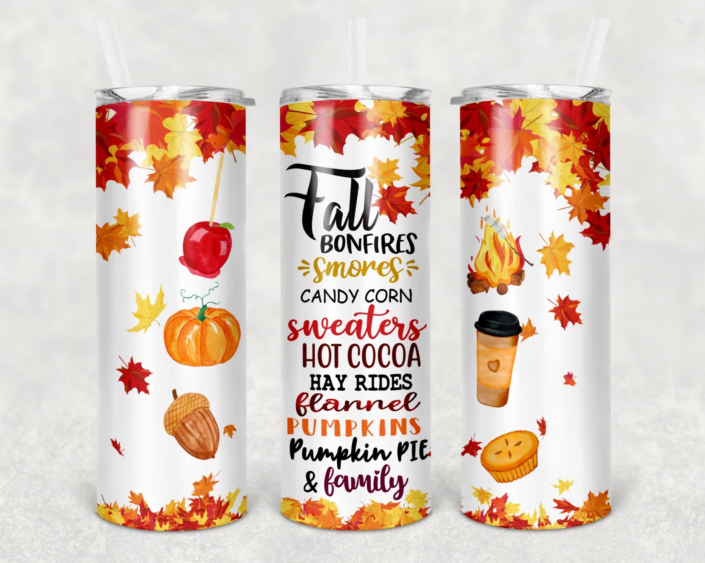 Fall skinny tumblers 20 oz