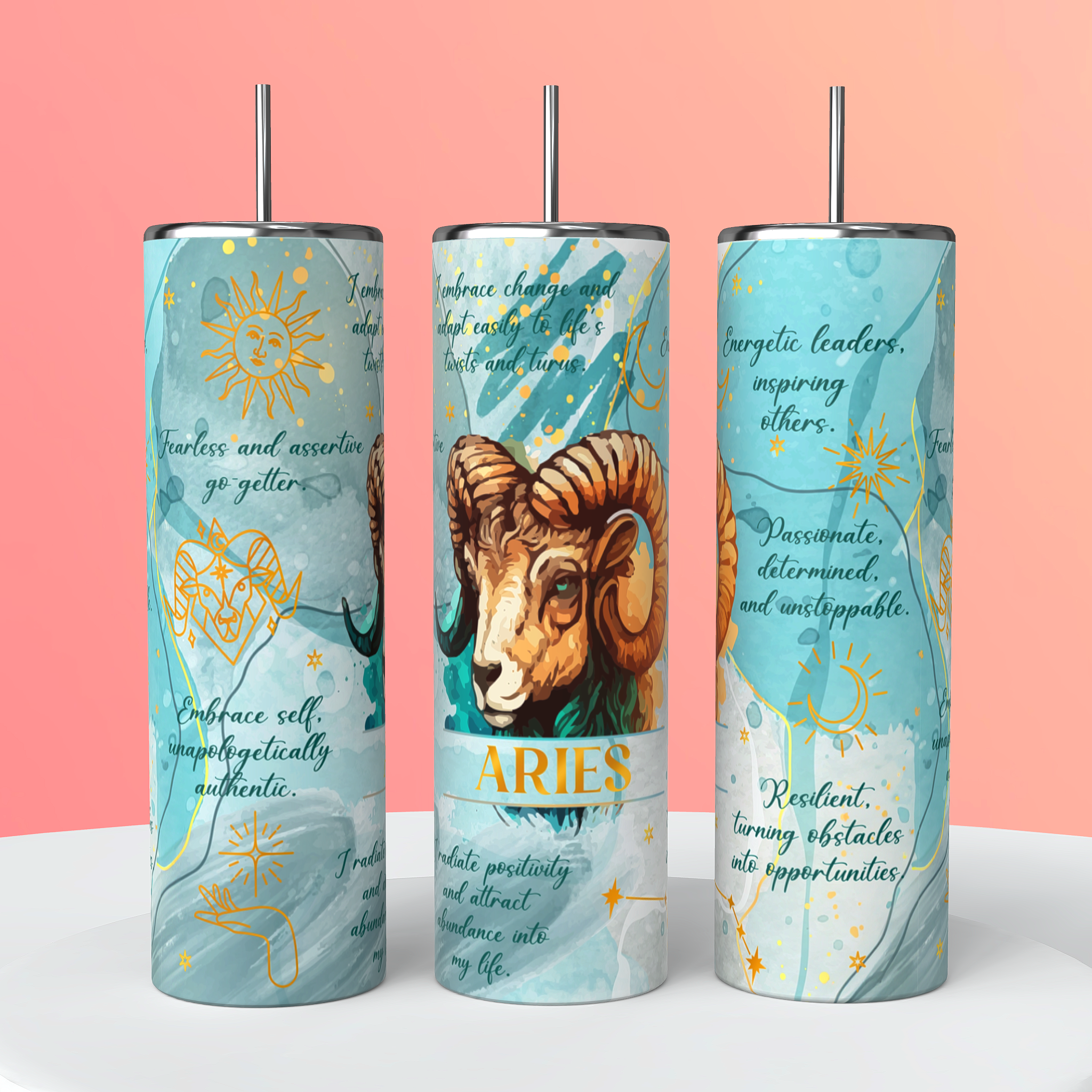 Zodiac sign tumblers